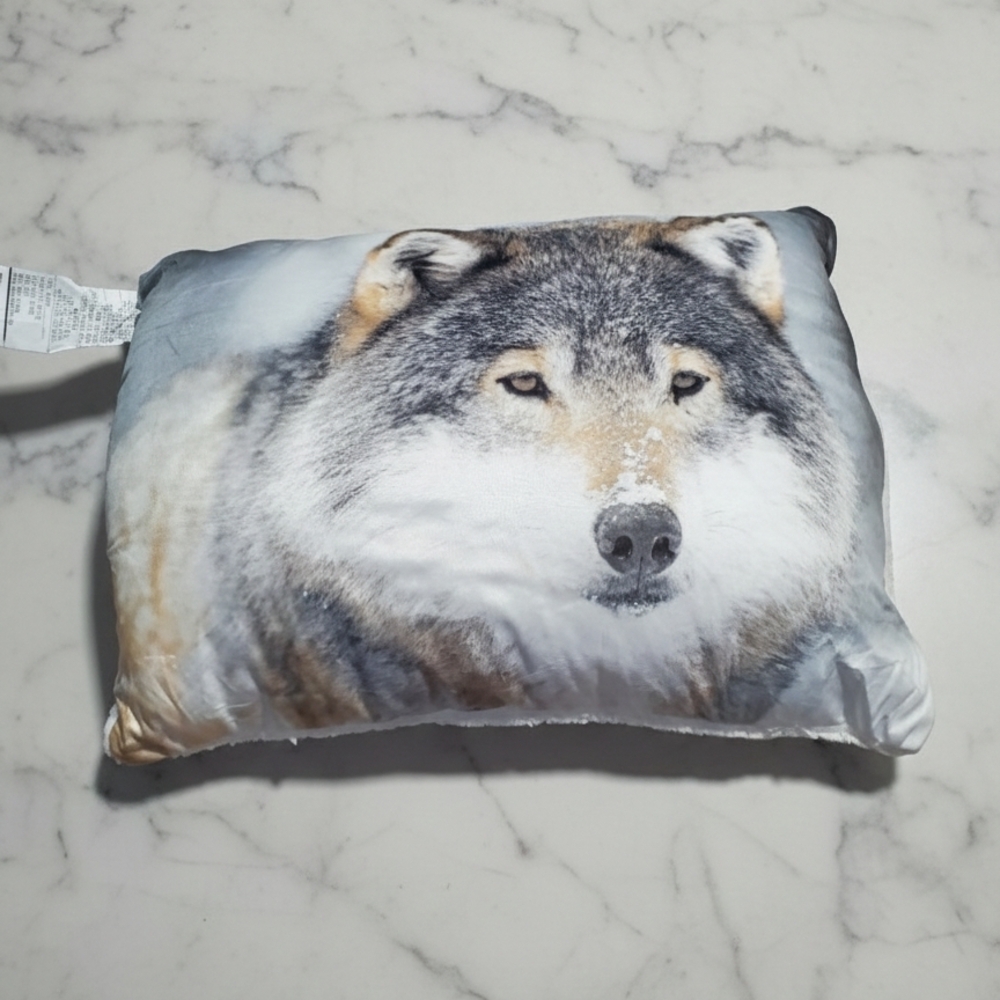 Wolf Print Pillow